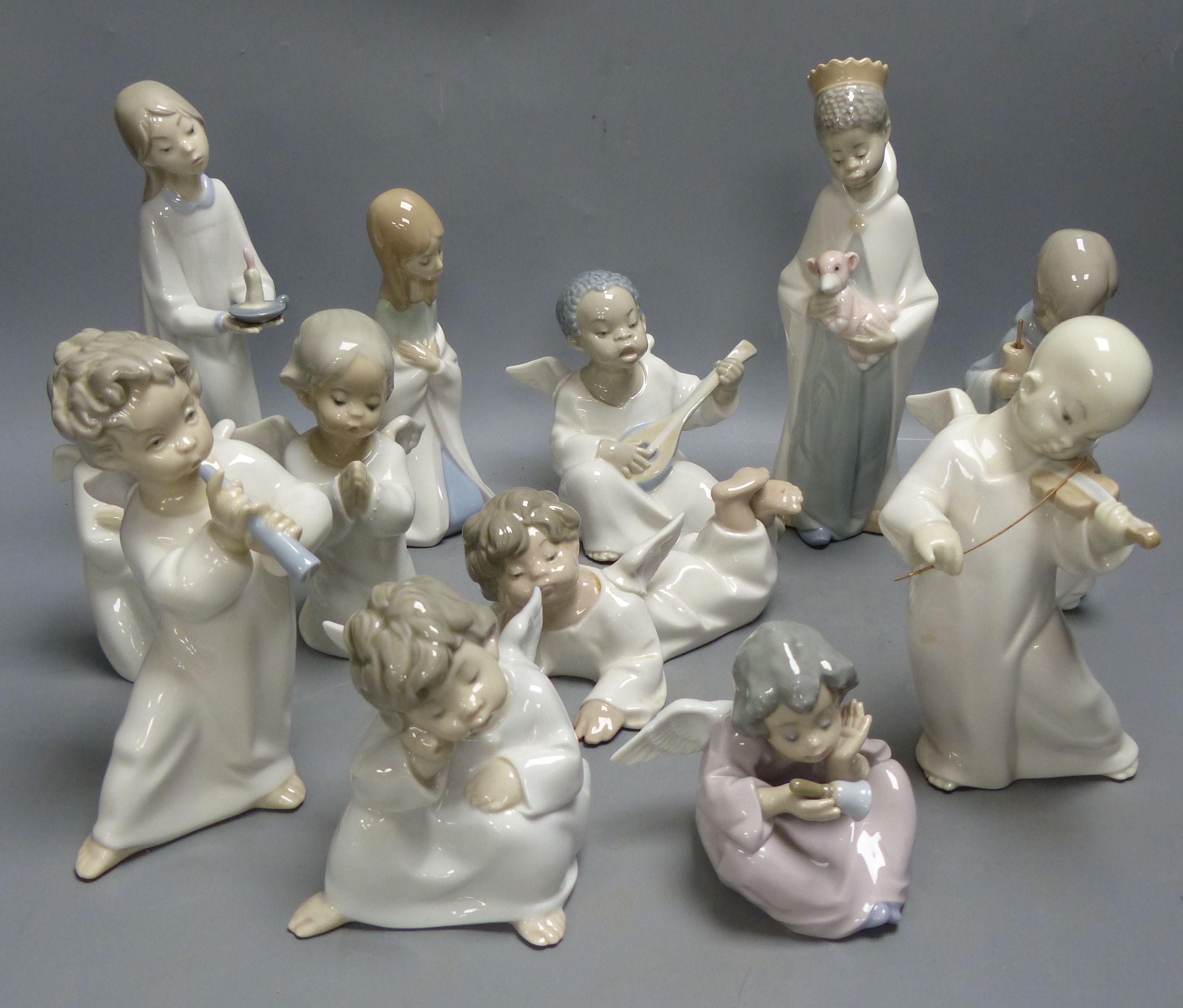Twelve Lladro religious figures